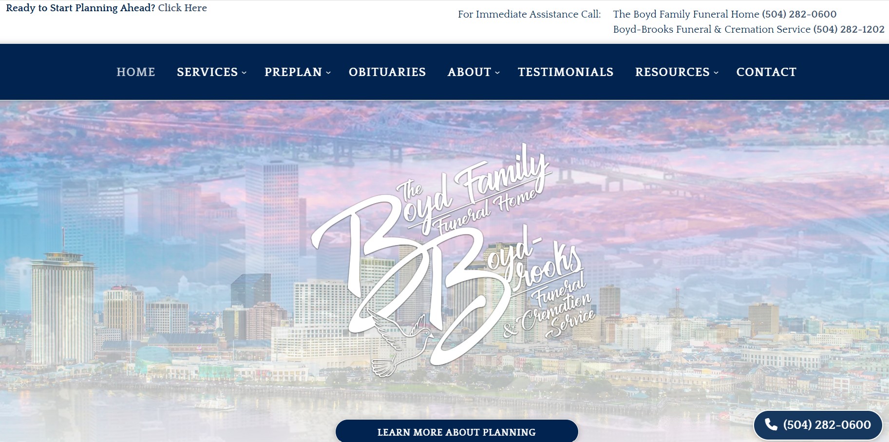 Funeral home website